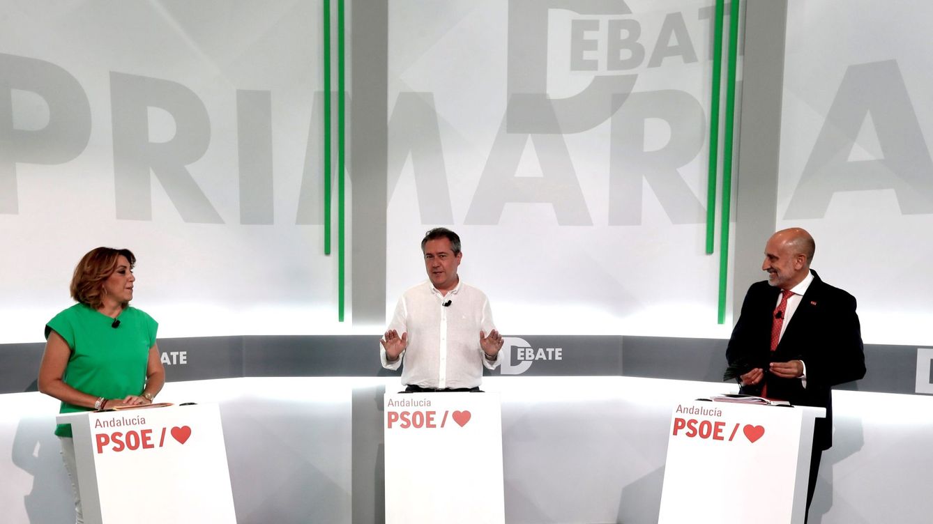 Foto: Debate de las primarias del PSOE andaluz. (EFE)