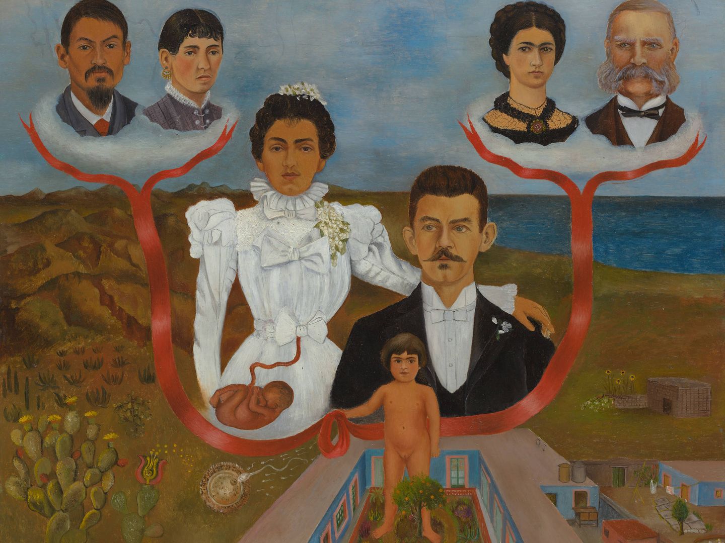 'Mis abuelos, mis padres y yo', Frida Kahlo, 1936. MoMA.