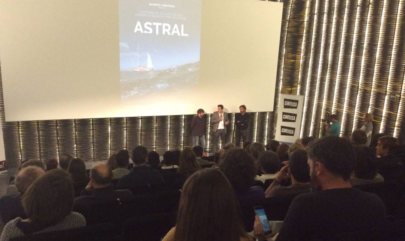 Jordi Évole, Mario Lopez y Óscar Camps en la presentación de 'Astral' 