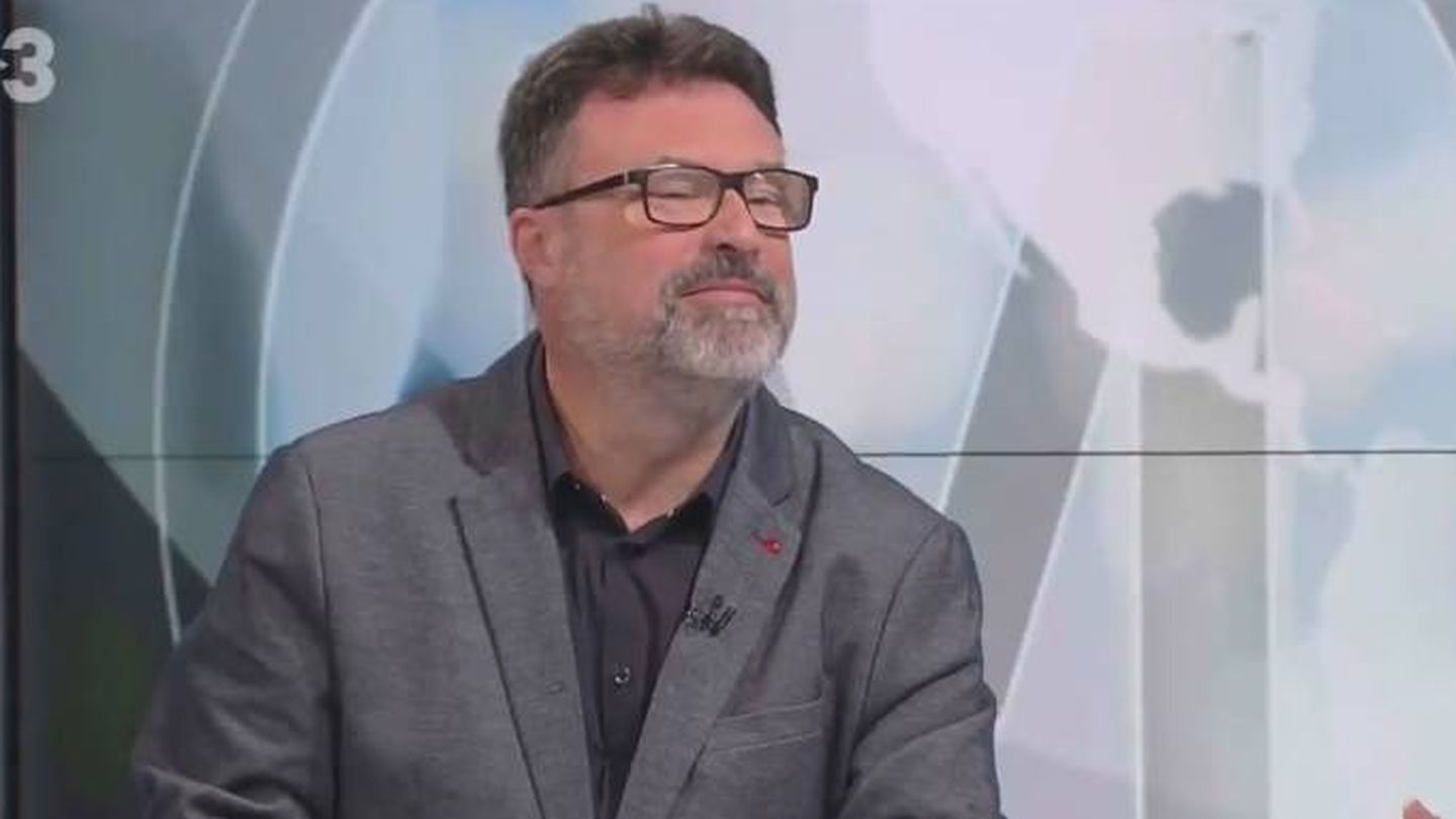 Joan Josep Nuet, en el plató de 'Els matins'. (TV3).