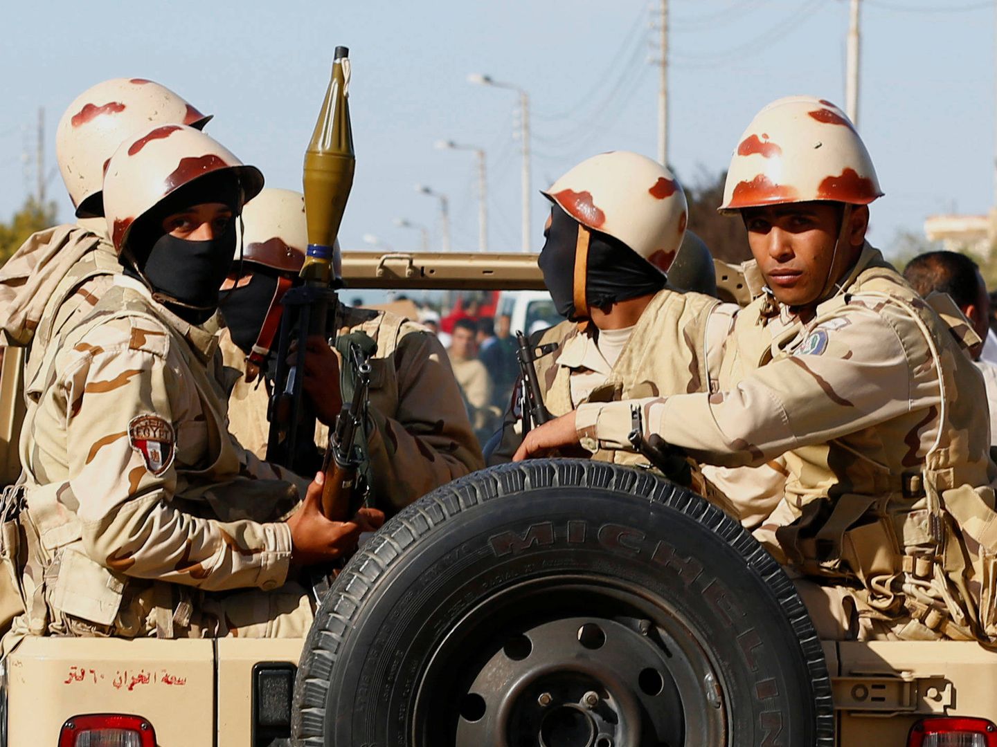 Fuerzas militares egipcias en el norte del Sinaí, en diciembre de 2017. (Reuters)