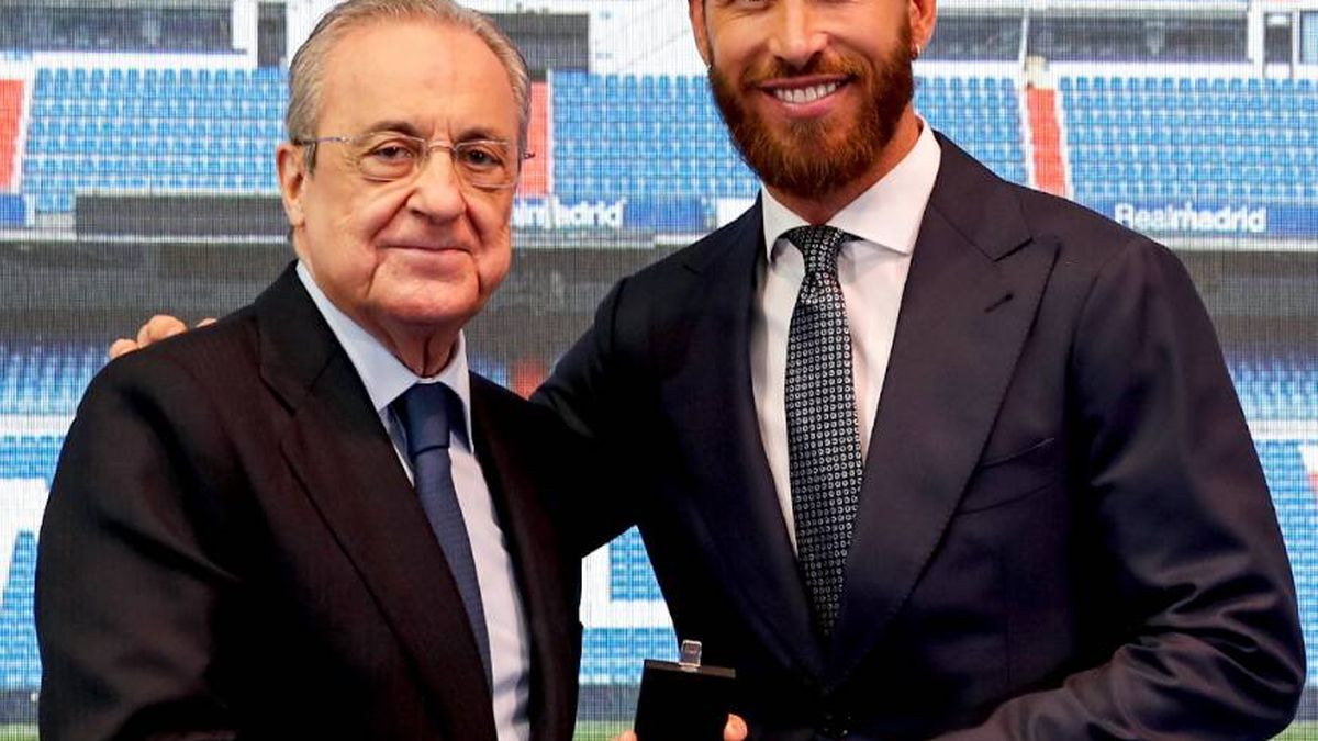Sergio Ramos rompe a llorar en un acto de despedida pactado con Florentino: "Volveré"
