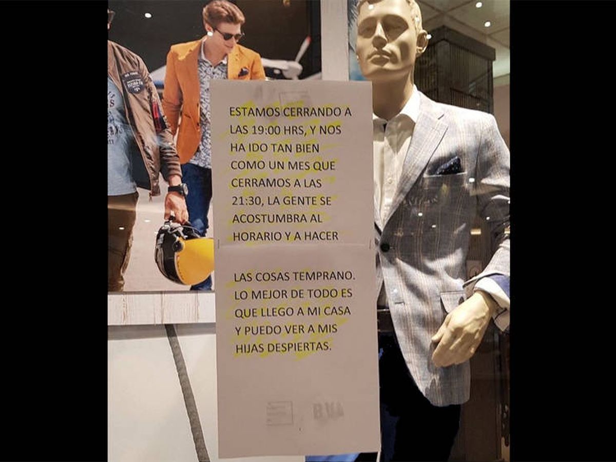 Foto: El cartel que explica por qué han decidido cerrar antes la tienda se ha vuelto viral (Foto: Twitter)