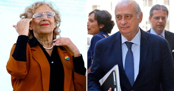 Foto: Manuela Carmena, alcaldesa de Madrid, y Jorge Fernández, exministro del Interior.