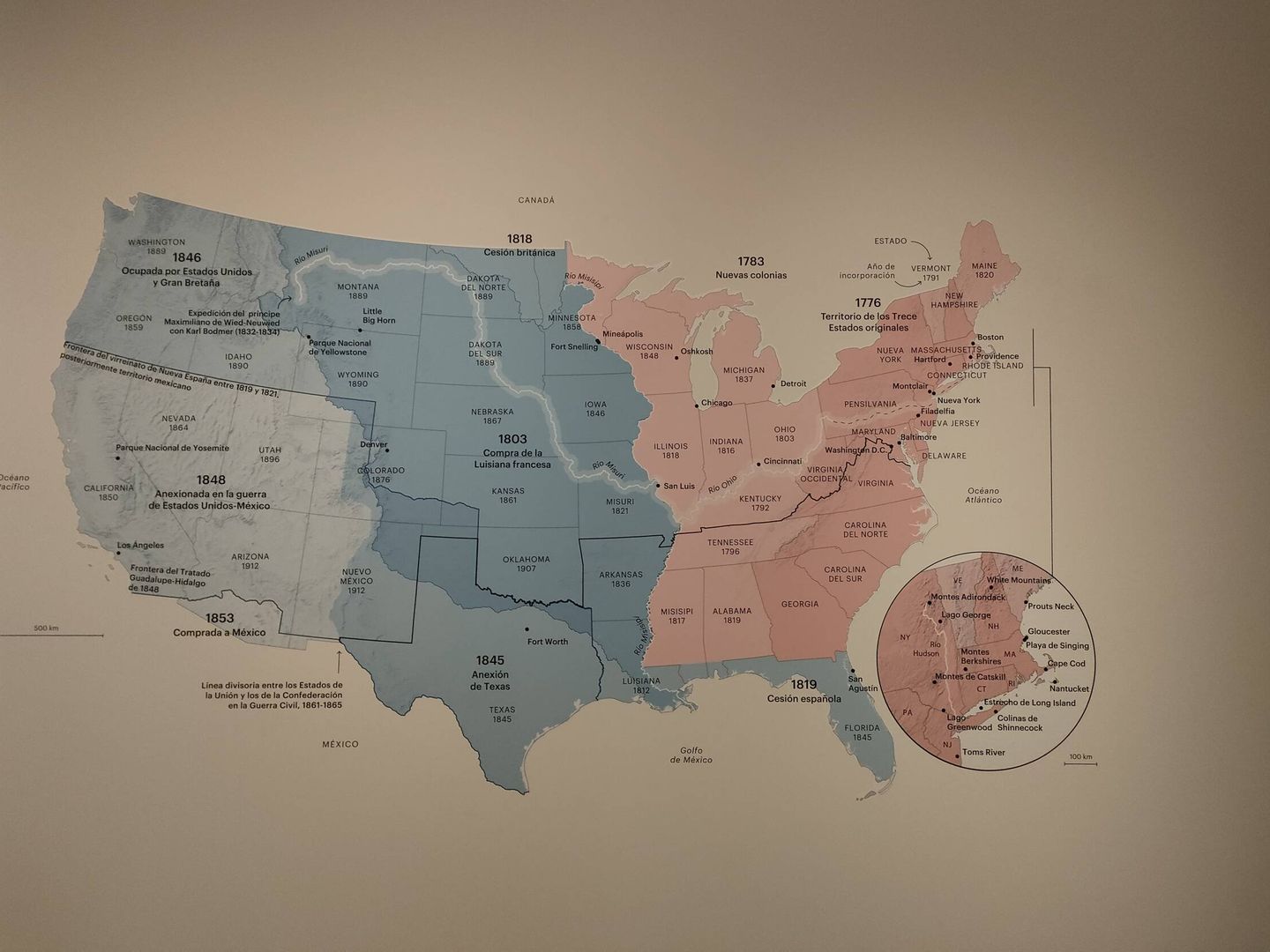 El mapa de EEUU y las conquistas (P.C) 