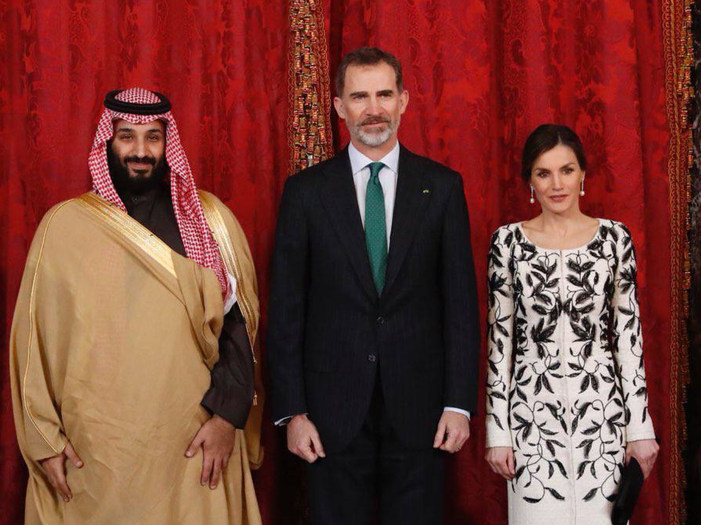 Mohamed bin Salman, príncipe heredero de Arabia Saudita, junto a los Reyes. (Cordon Press)