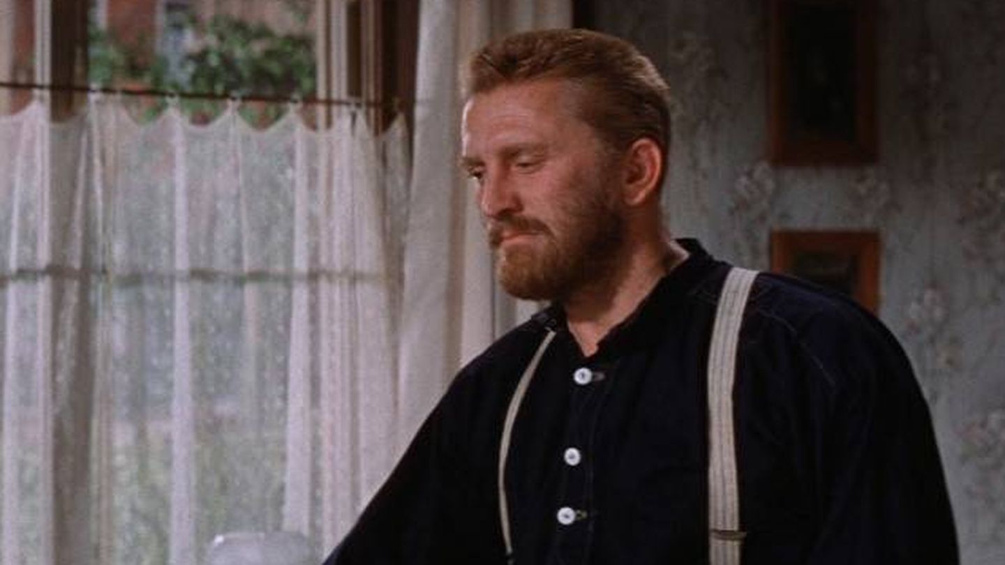 Kirk Douglas, como Van Gogh en 'El loco del pelo rojo' (1956).