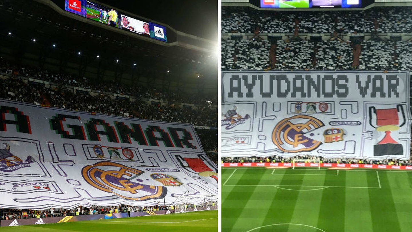 El tifo que la afición del Real Madrid también fue objeto de mofas en redes