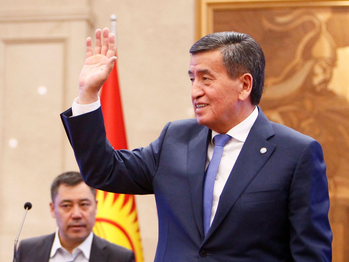 El expresidente kirguí Sooronbai Jeenbekov. (Reuters)