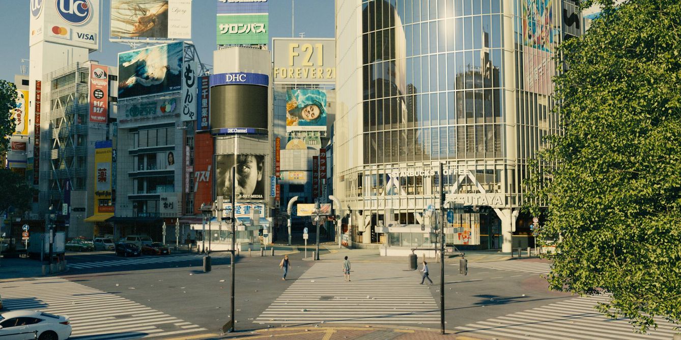 Una imagen de Tokio desierta en 'Alice in Borderland'. (Netflix)