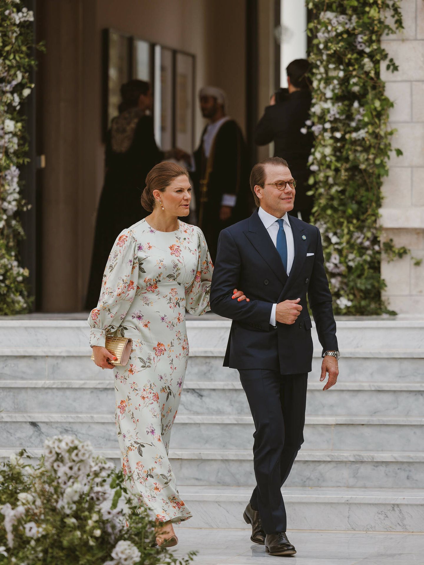 Victoria y Daniel de Suecia, en la boda de Hussein de Jordania. (RHC)