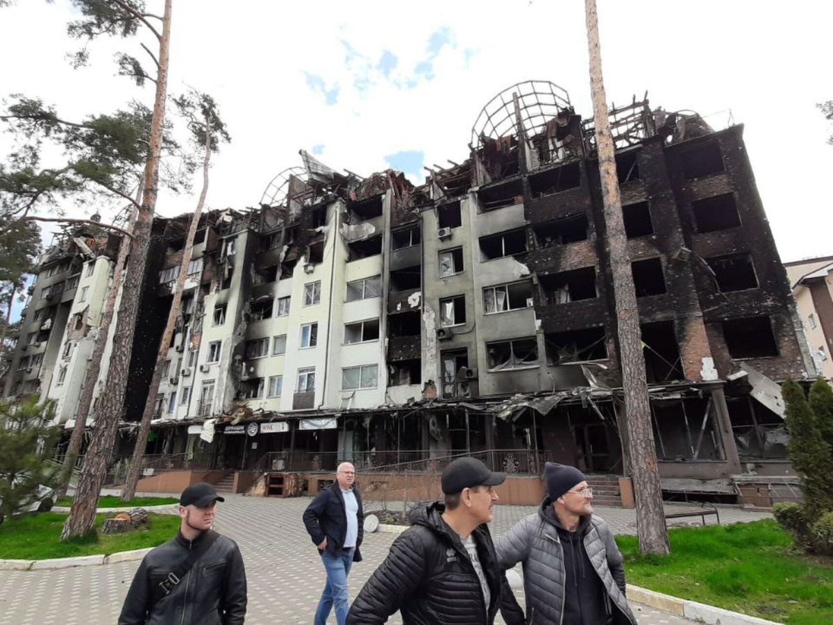 Foto: Un edificio destruido en Kiev. (EFE/ Laurence Figá-Talamanca))