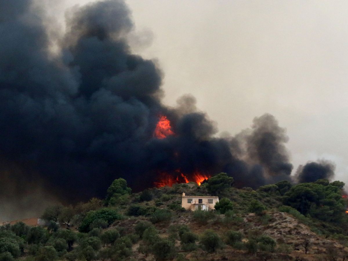 Foto: Incendio en Los Guájares en Granada el pasado día 12 de septiembre. (EFE/Pepe Torres)