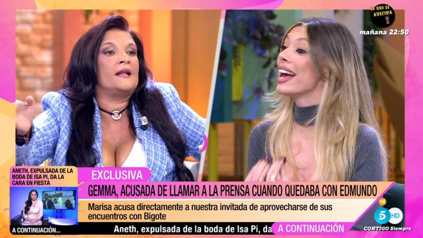 Gemma Serrano y Alejandra Rubio se enfrentan en 'Fiesta'. (Mediaset)