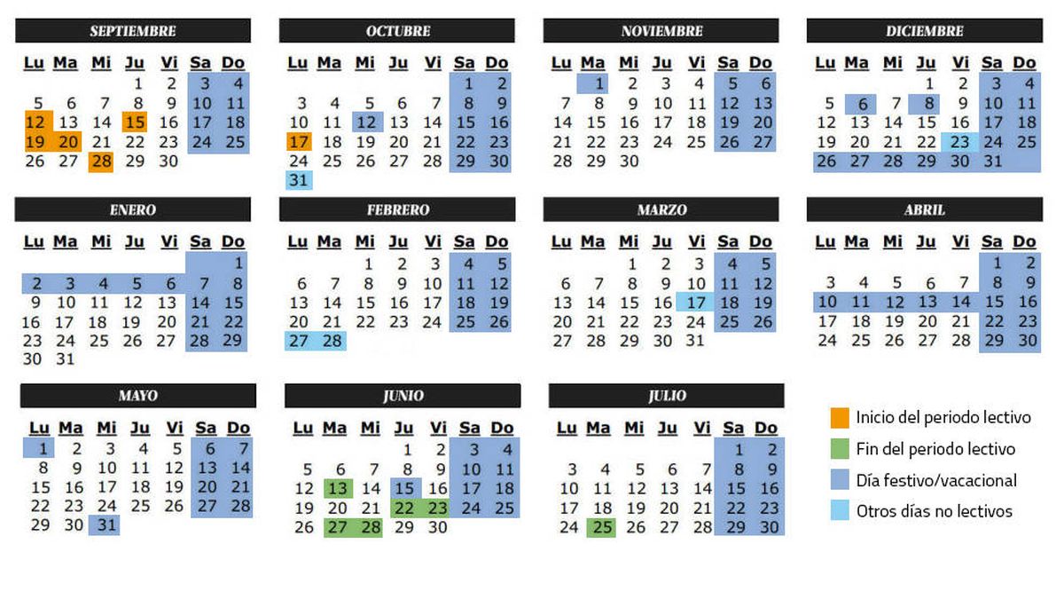 Calendario del curso 2016-2017 en Castilla-La Mancha: festivos en Toledo, C.Real, Albacete, Cuenca y Guadalajara