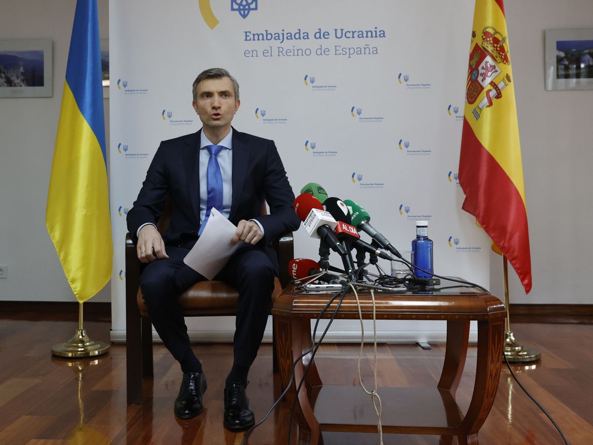 Foto: El encargado de negocios de la Embajada de Ucrania en España, Dmytro Matiuschenko. (EFE/Zipi)