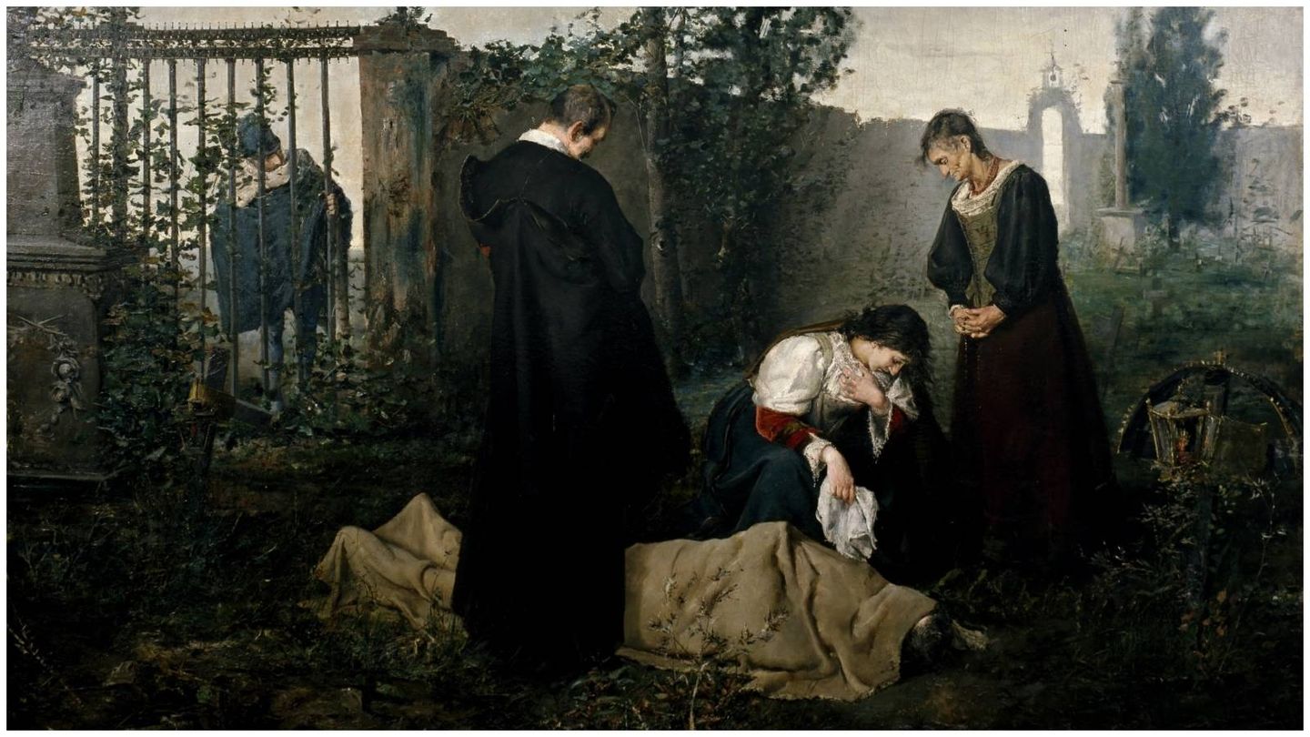 'Lope de Vega en el cementerio', de José Uría y Uría. (Museo Nacional del Prado)