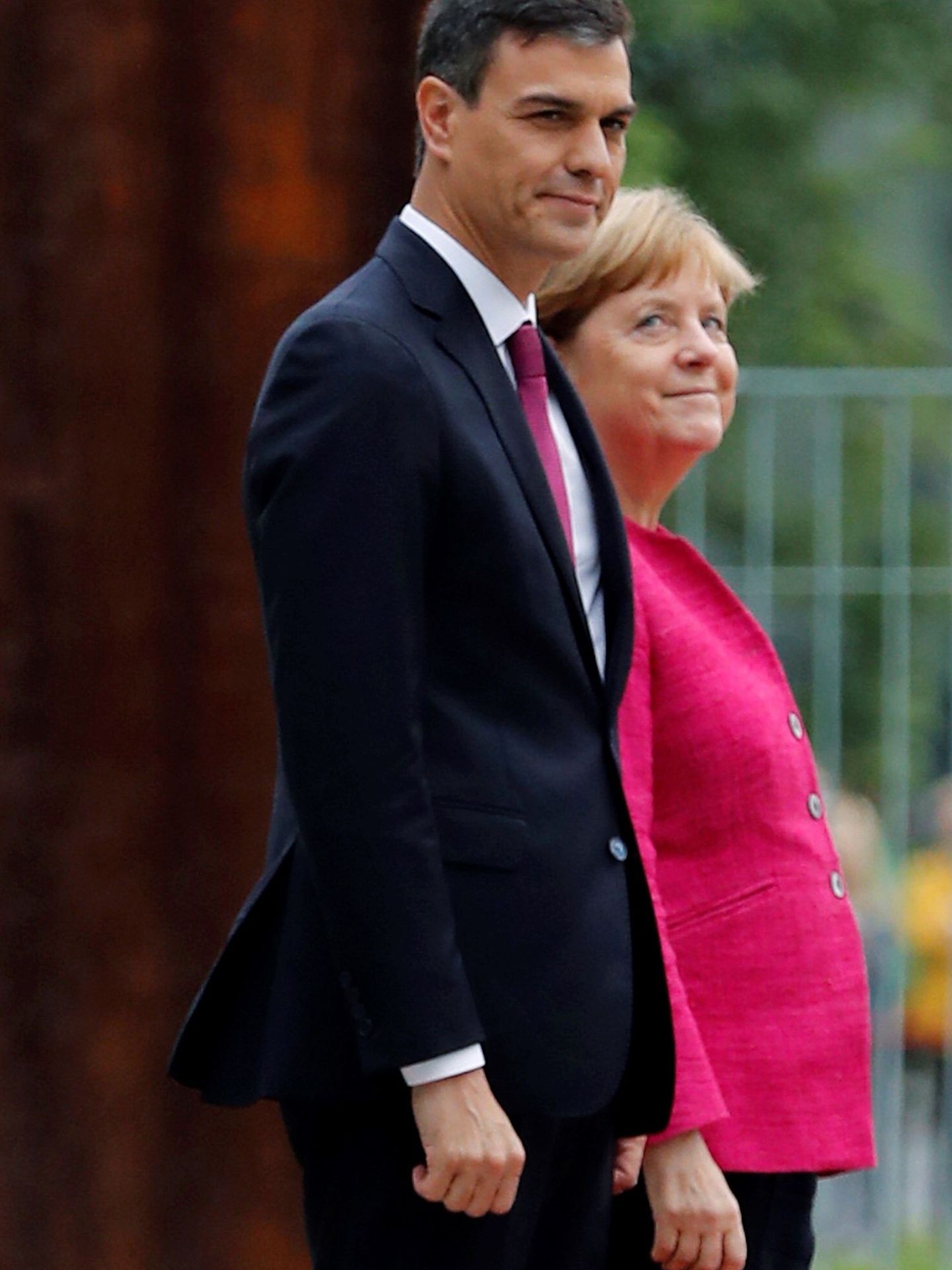 Sánchez y Merkel, en Berlín. (EFE)