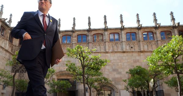 Foto: El presidente Quim Torra, en el Palau de la Generalitat. (EFE)