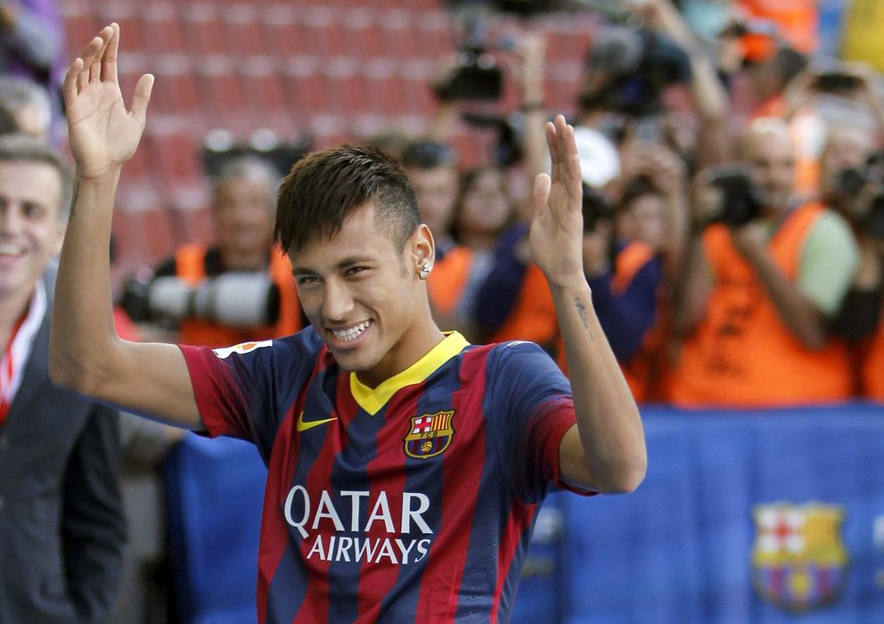 Foto: Neymar, en su presentación como jugador del FC Barcelona.