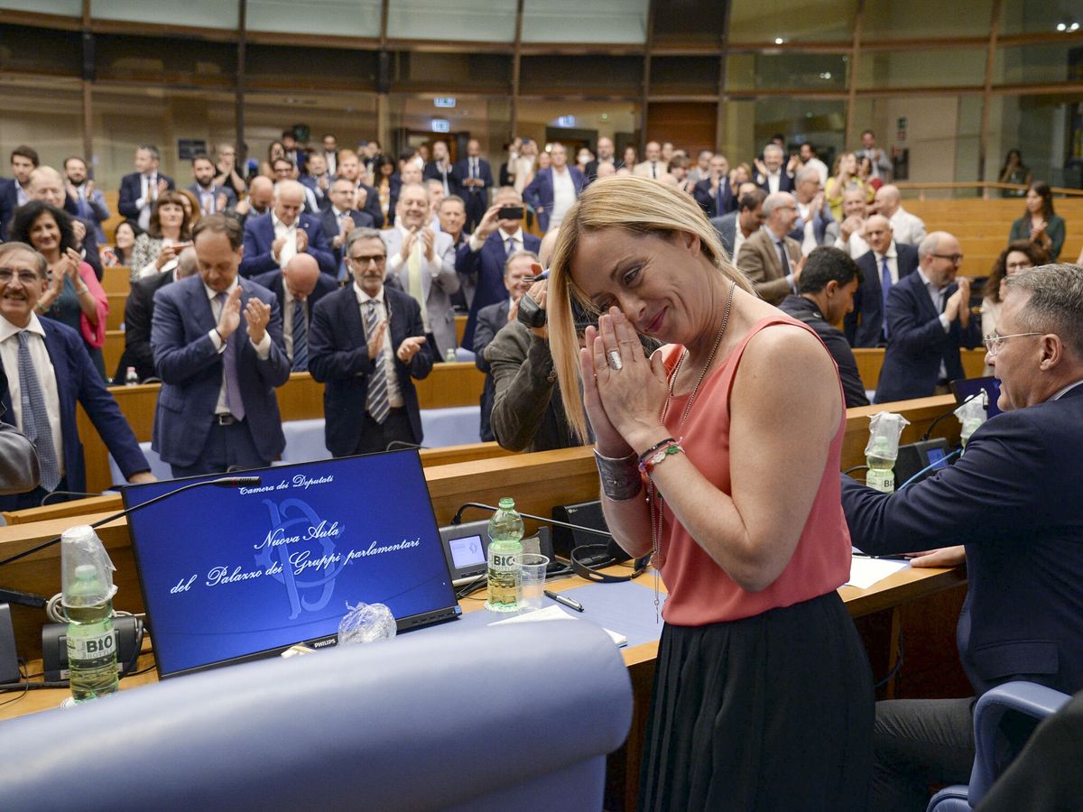 Foto: Giorgia Meloni, favorita para ganar las elecciones en Italia. (EFE/Fabio Cimaglia)