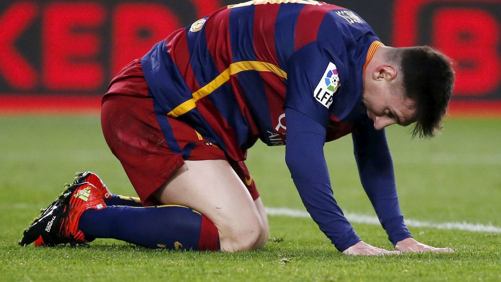 Foto: Messi durante un partido de Liga (Reuters).