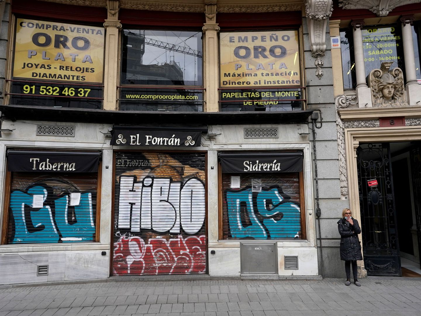 Un restaurante cerrado en Madrid. (Reuters)