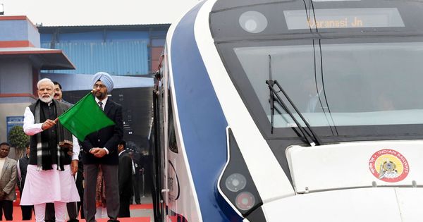 Foto: Inauguración del tren este viernes por el primer ministro de la India. (Reuters)