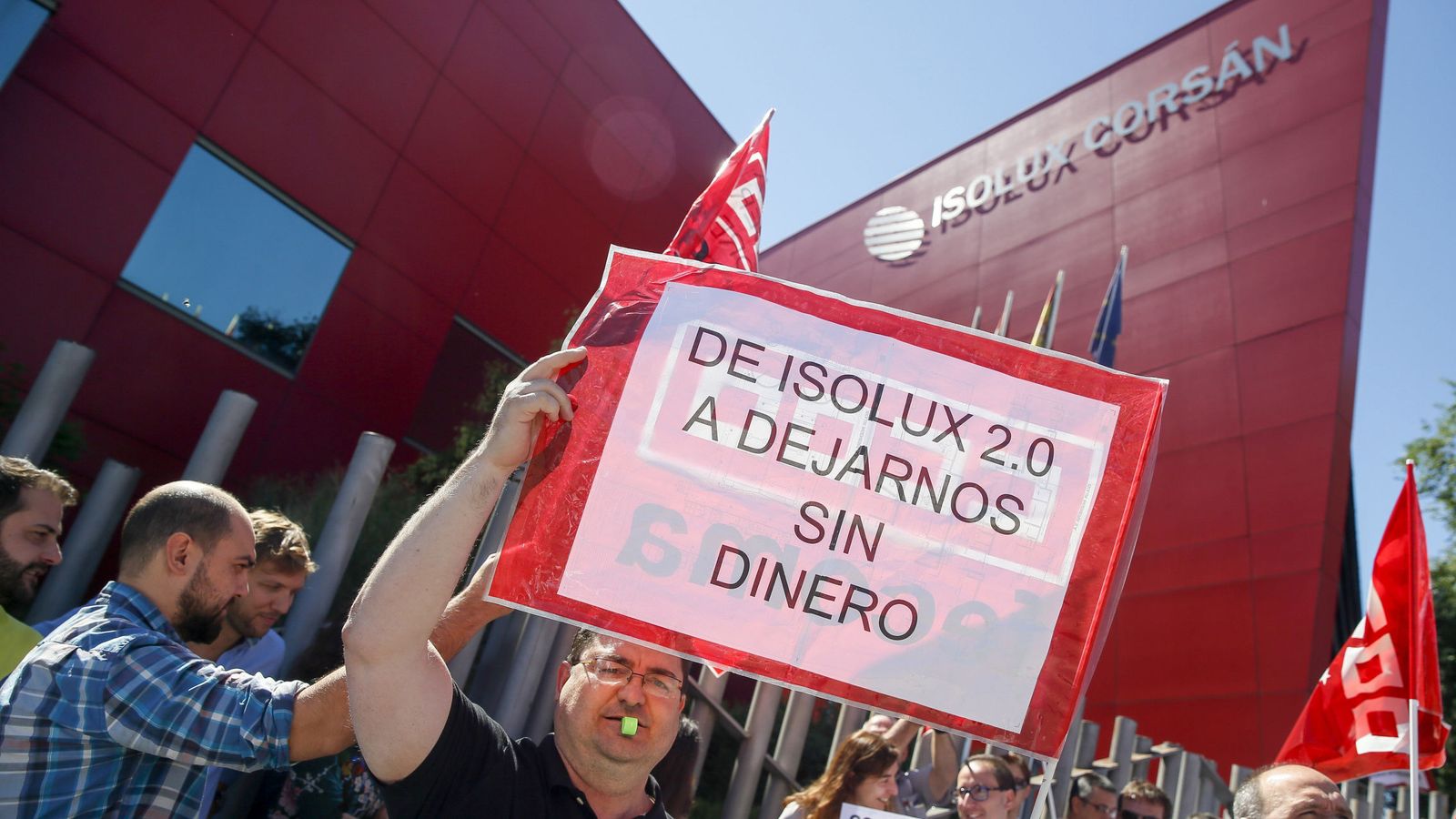 Foto: Protesta de trabajadores de Isolux.