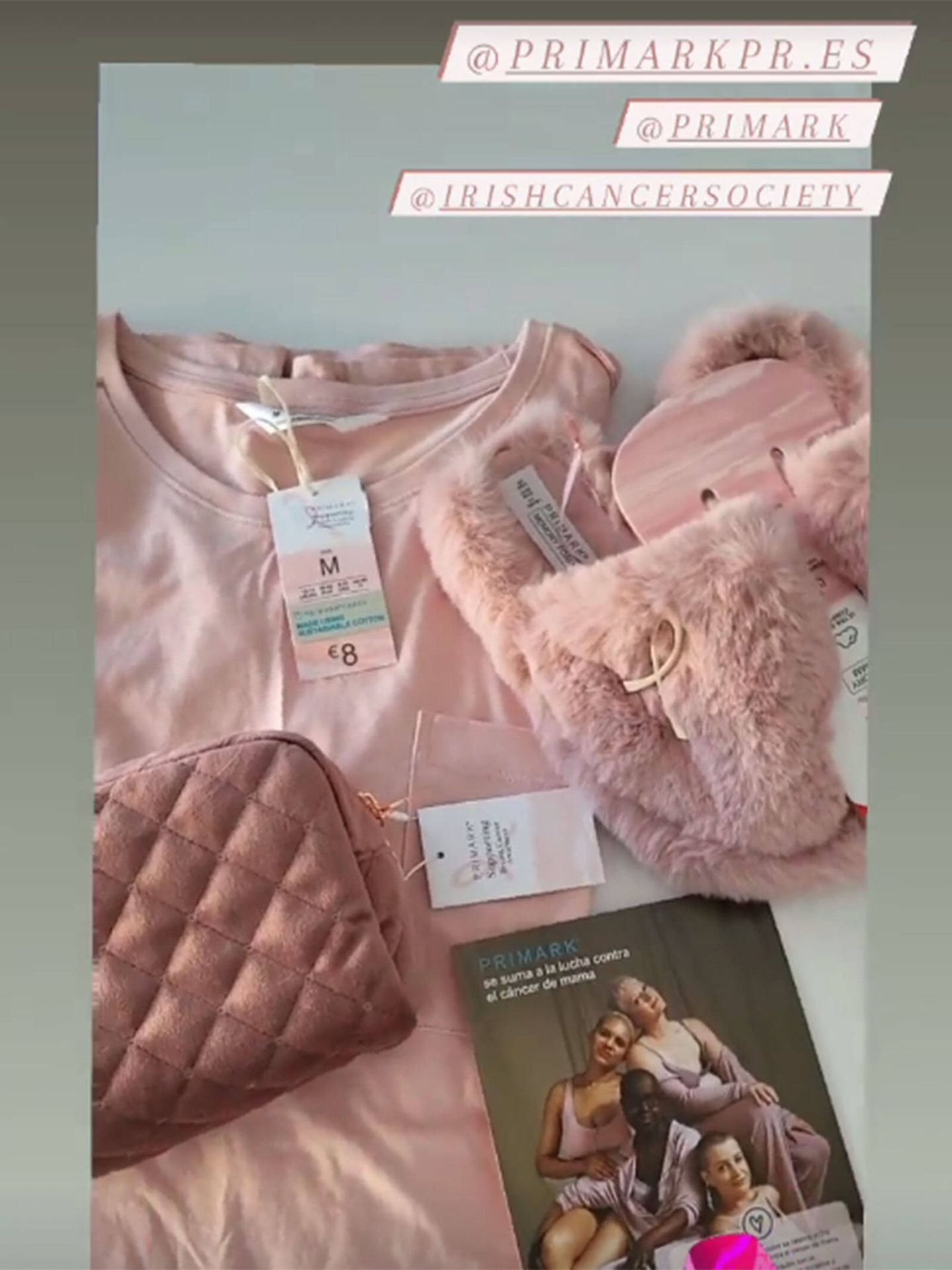 Paula Echevarría muestra algunos de los productos de la nueva colección de Primark. (Instagram @pau_eche)