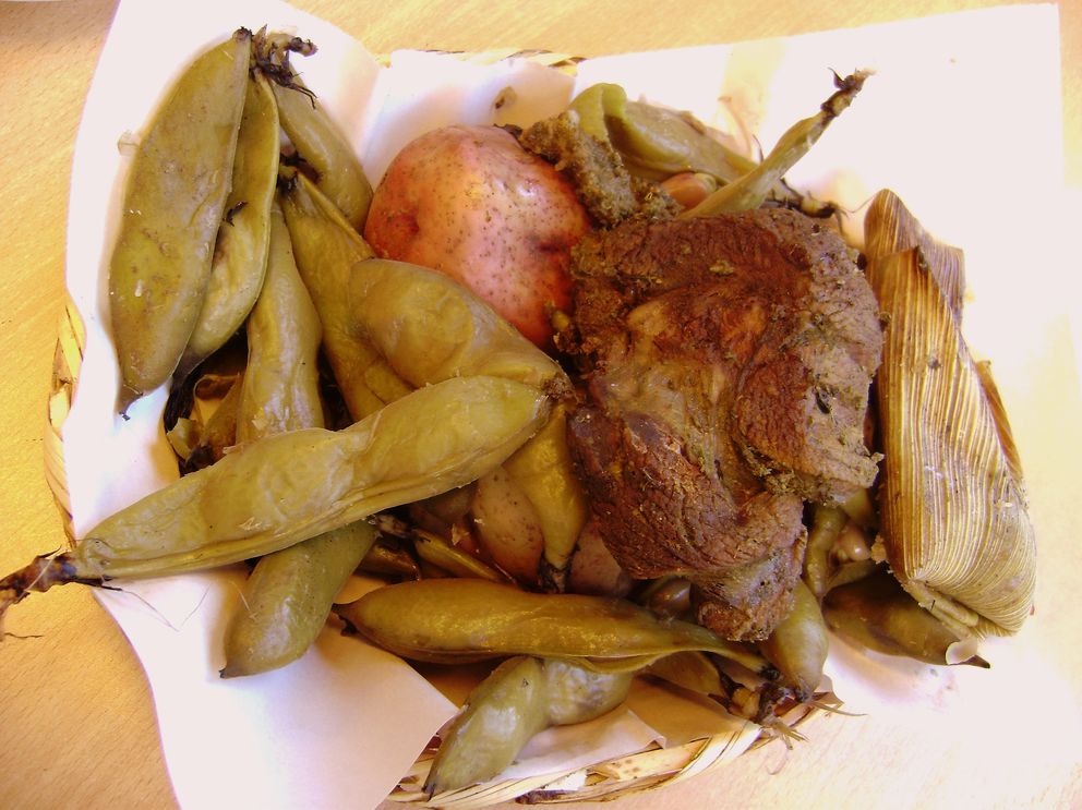 Pachamanca, plato tradicional de los Andes