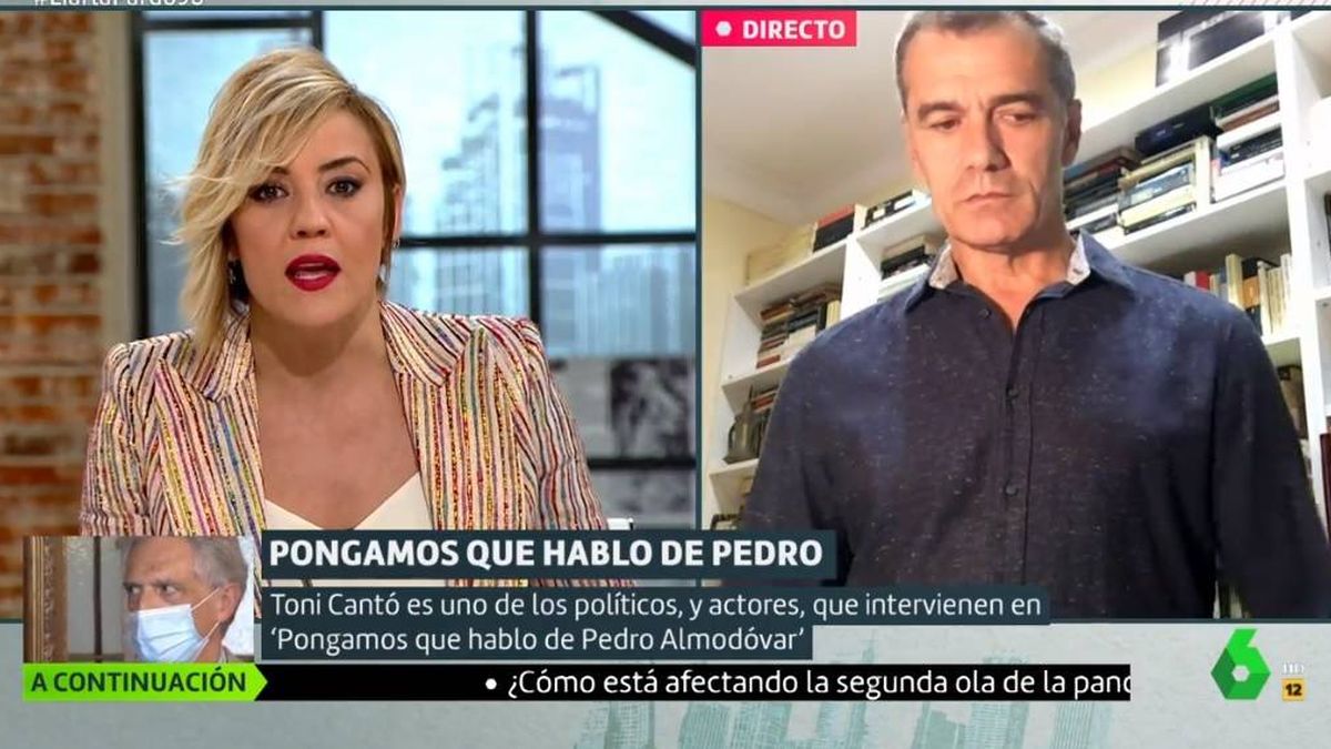 El rostro de Cristina Pardo por el insulto de Toni Cantó a Pedro Sánchez en La Sexta