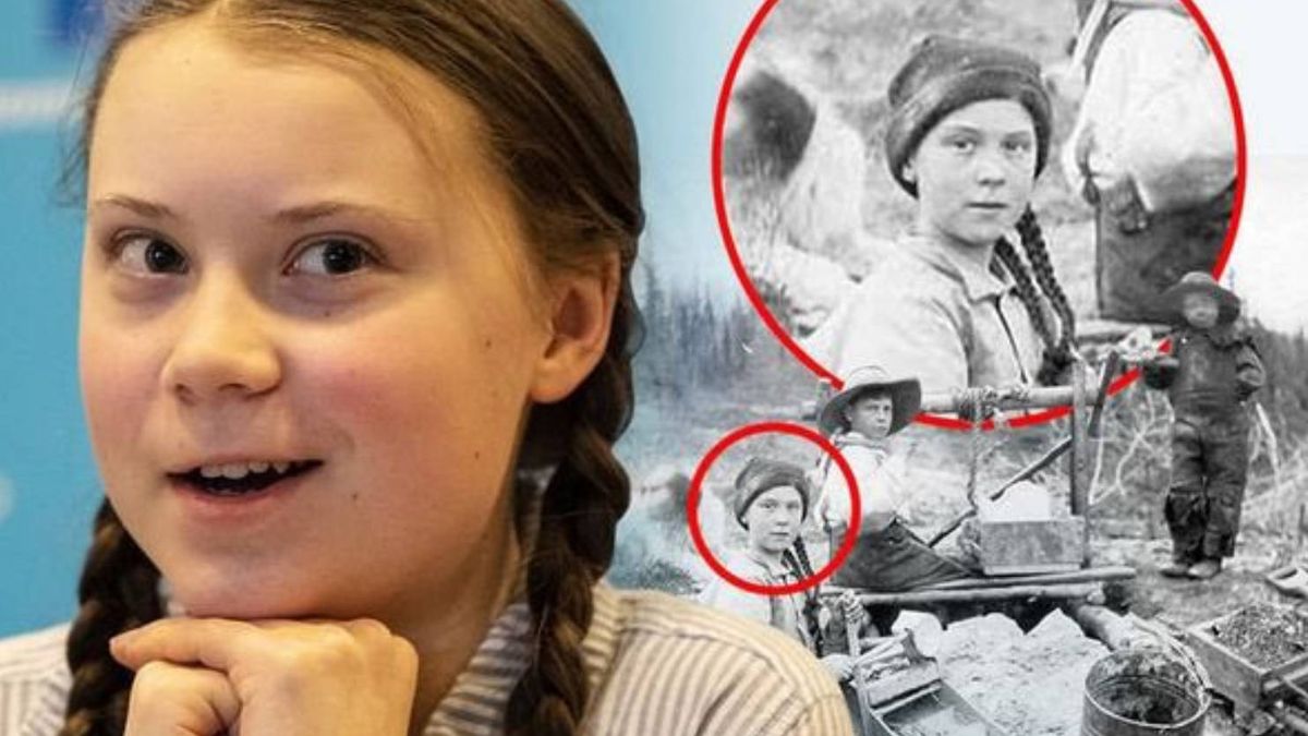 ¿Greta Thunberg viaja en el tiempo? Una foto de hace 120 años desata todo tipo de teorías