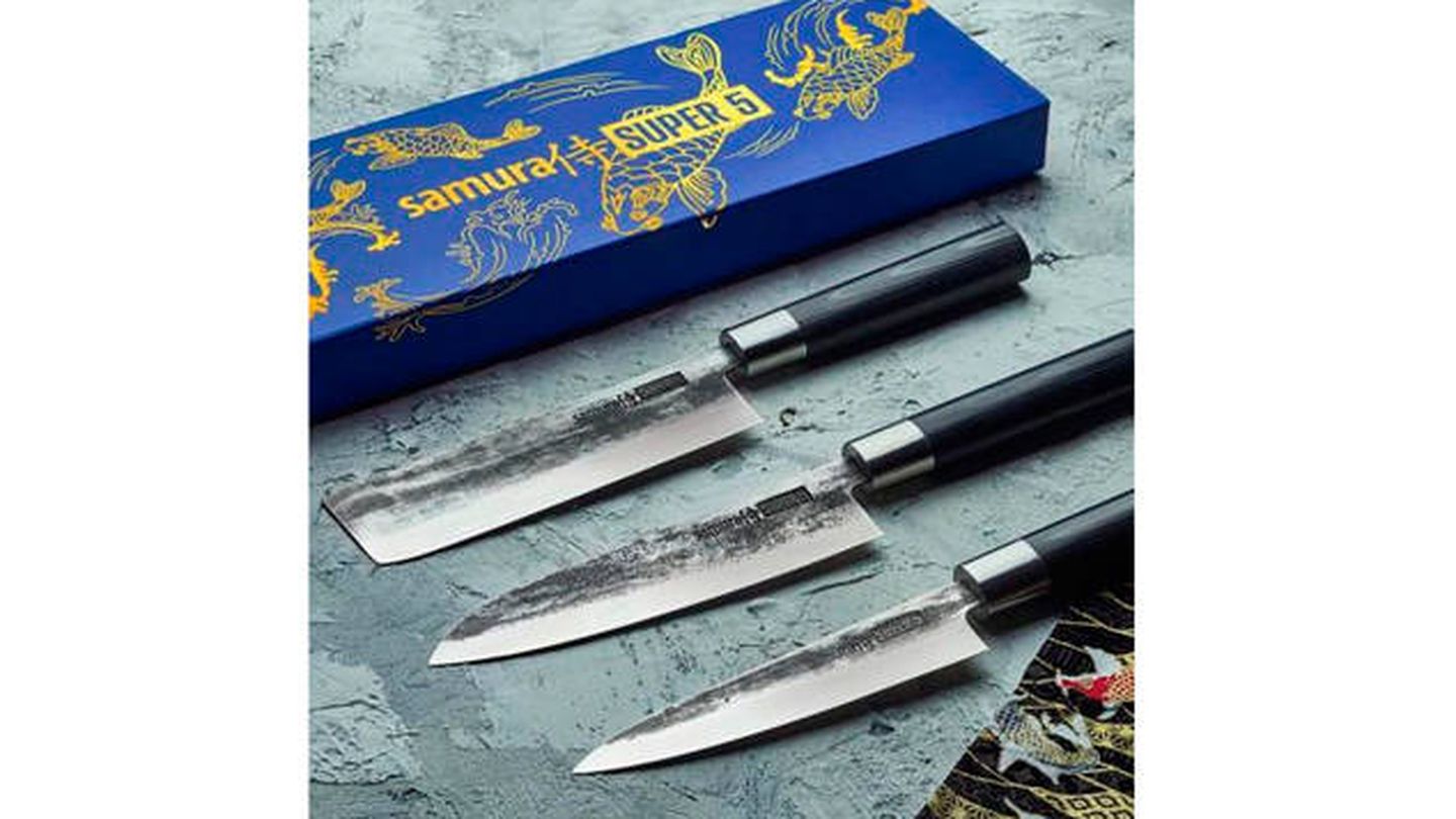 Estuche regalo 3 cuchillos premium Samura Super 5