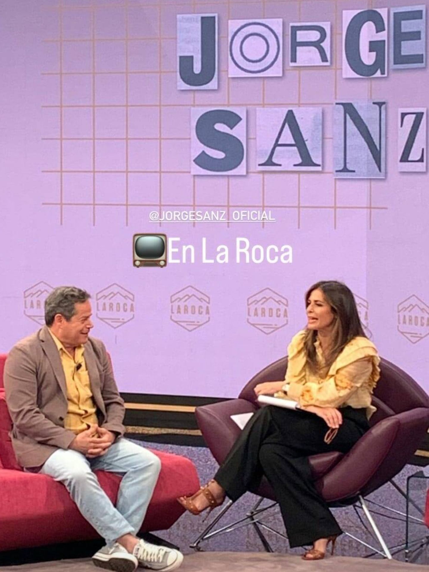 Nuria Roca entrevistó a Jorge Sanz en 'La Roca'. (Instagram/@larocalasexta)
