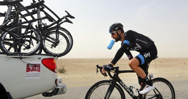Foto: Bradley Wiggins, con Sky en el Tour de Qatar 2015. (EFE)