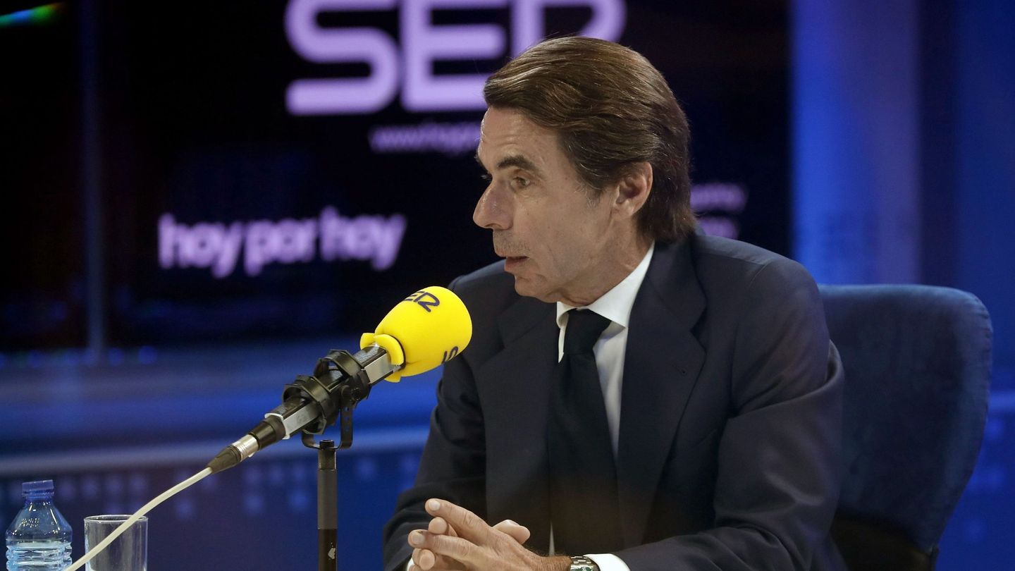 El expresidente del Gobierno José María Aznar, en declaraciones a la Cadena SER. (EFE)