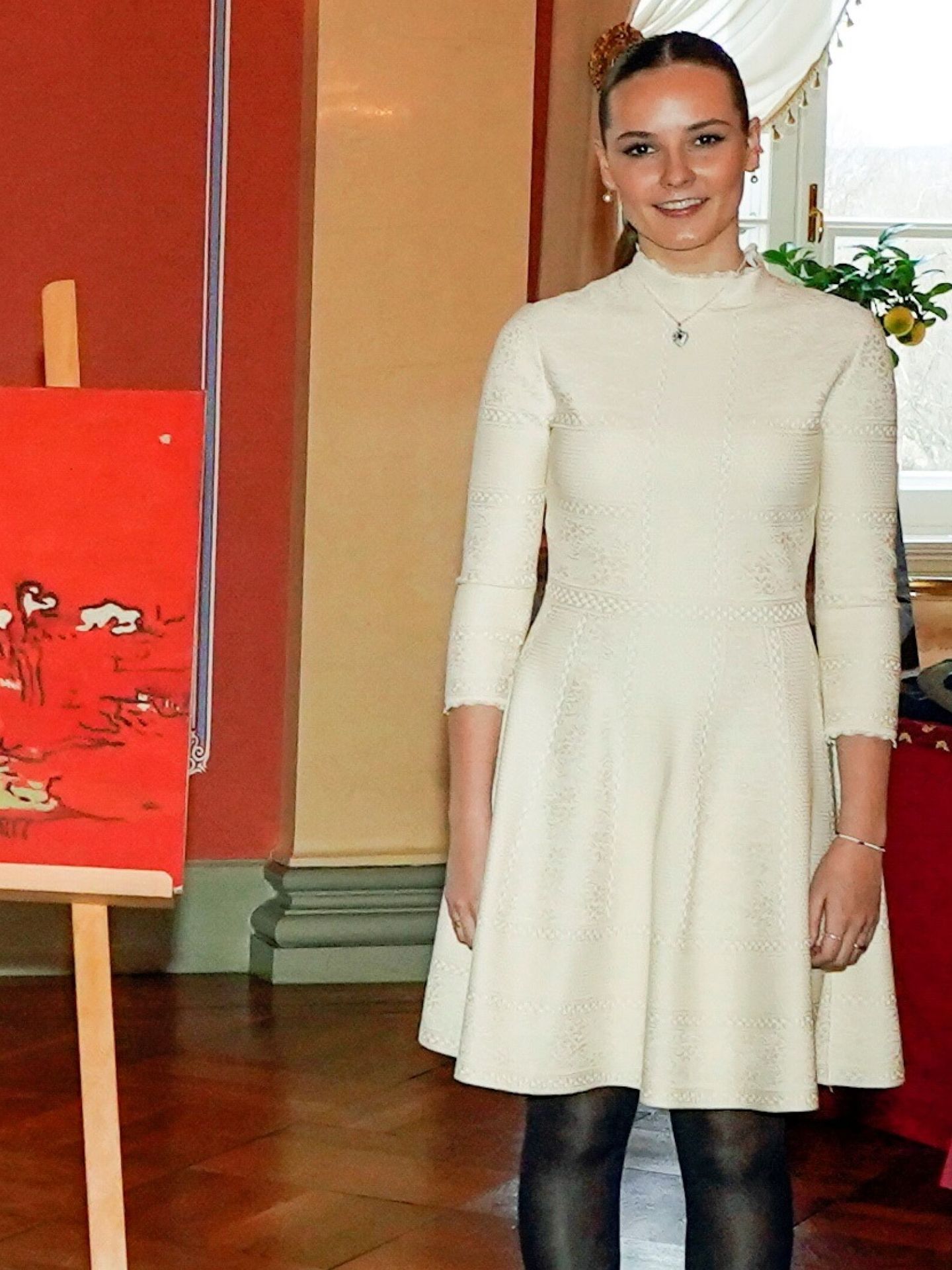 Ingrid Alexandra con un vestido de McQueen de su madre. (Efe/EPA/LIse Aserud)
