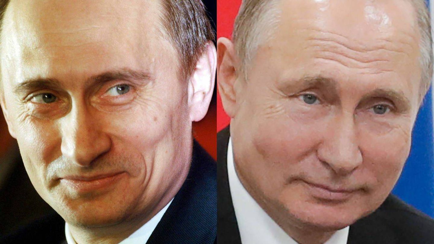 Putin hace la friolera de 20 años y ahora.  (Getty)