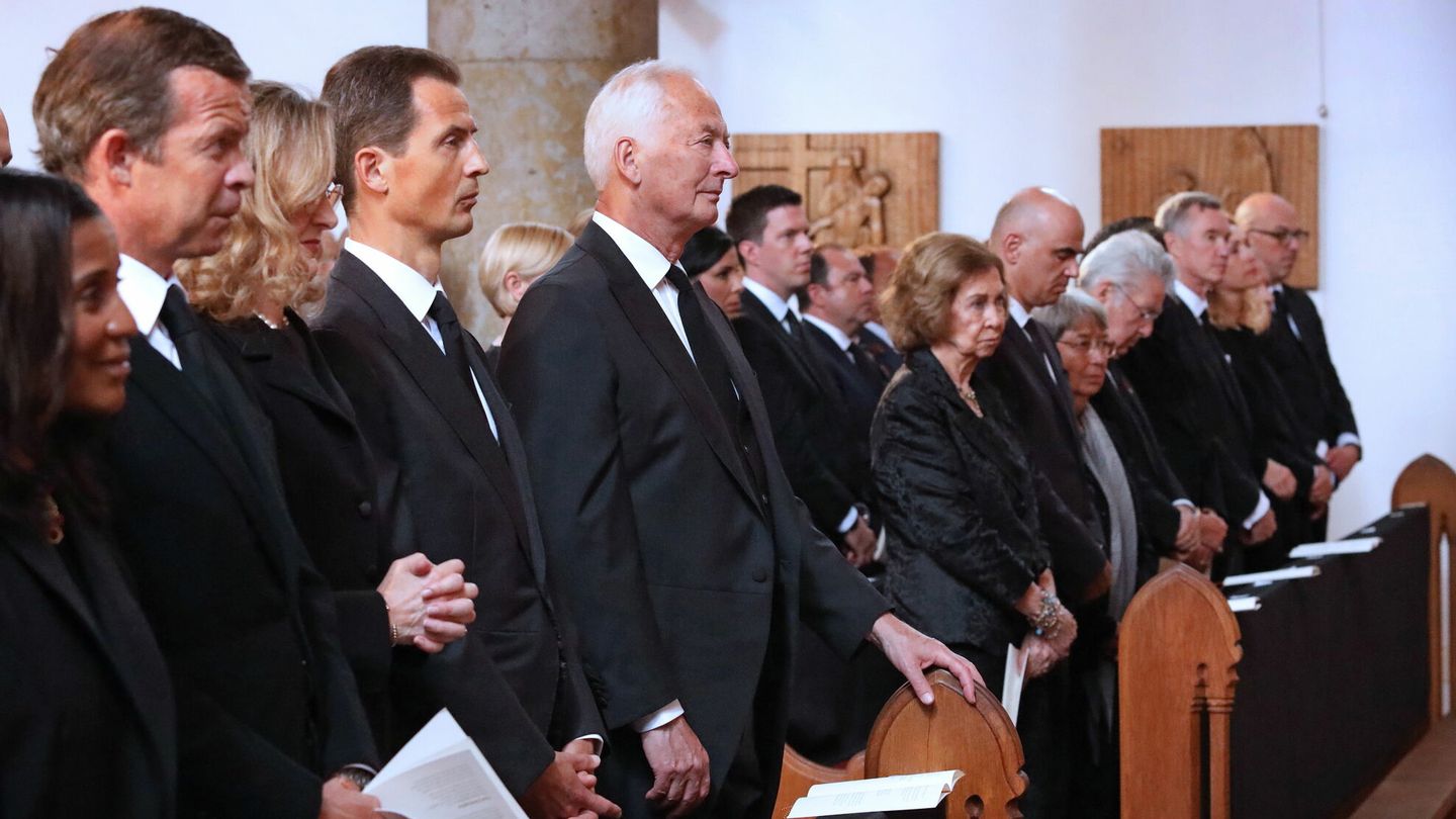 La reina Sofía, en el funeral de Marie de Liechtenstein. (Casa Real)
