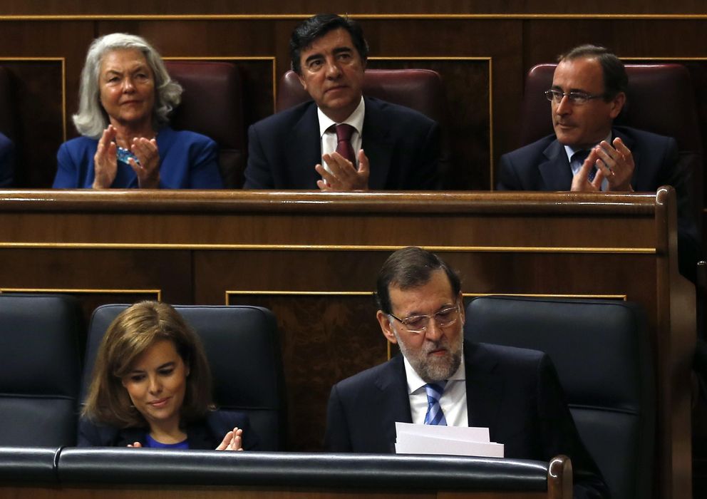 Foto: Rajoy tras su intervención en el Congreso (Reuters)