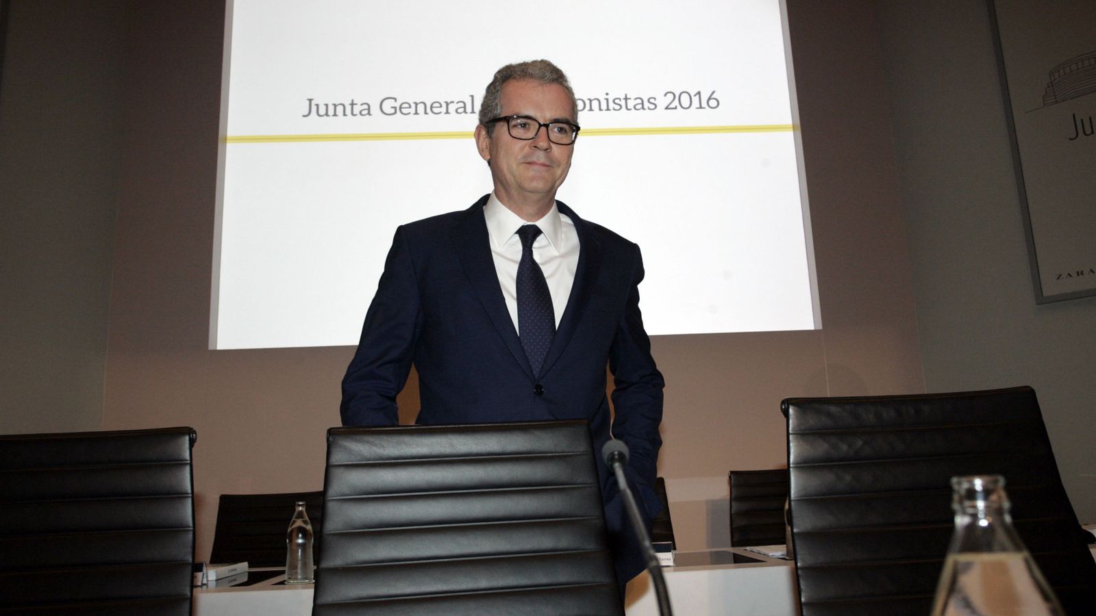 Foto: El presidente de Inditex, Pablo Isla, en la última junta general de accionistas. (EFE)