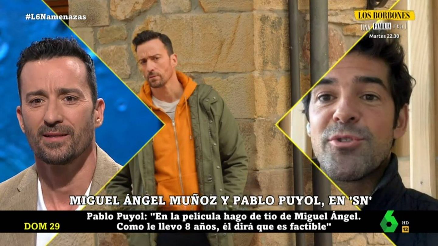 Pablo Puyol y Miguel Ángel Muñoz en 'La Sexta noche'. (Atresmedia)