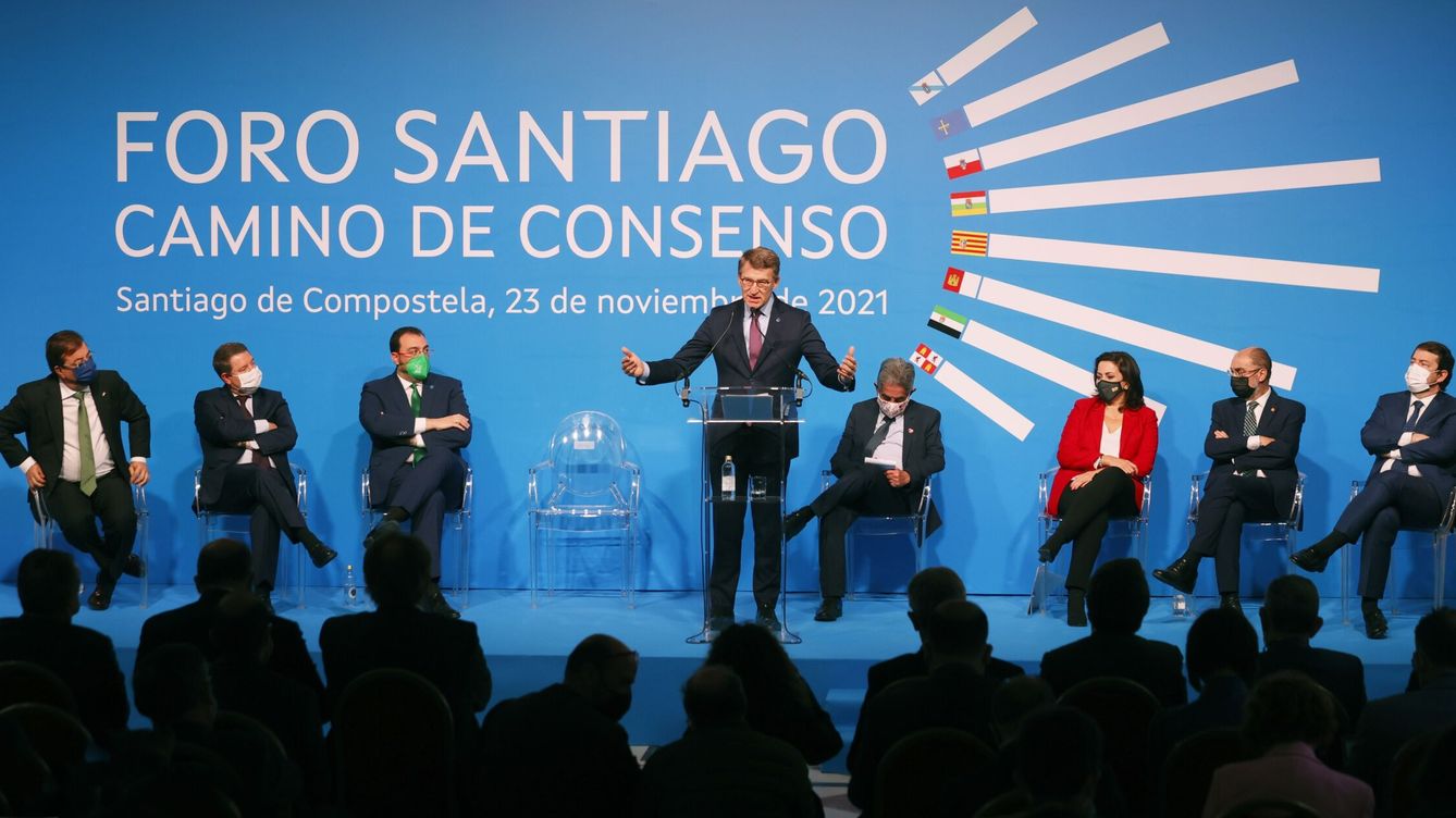 Foto: Ocho presidentes autonómicos se reúnen para debatir un nuevo modelo de financiación autonómica. (EFE/Lavandeira Jr)