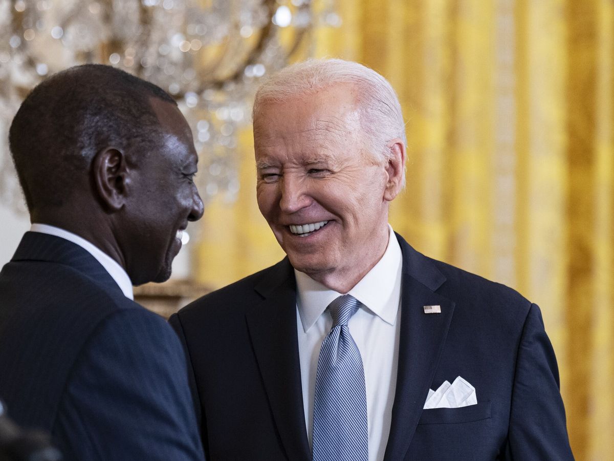 Foto: El presidente de Kenia, William Ruto, en un encuentro con el presidente de EEUU, Joe Biden. (EFE/Al Drago)