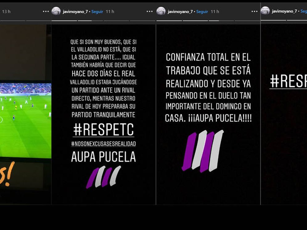 Foto: La story que Javi Moyano subió a su cuenta de Instagram tras el Barcelona 5 - 1  Valladolid (Foto: Instagram)