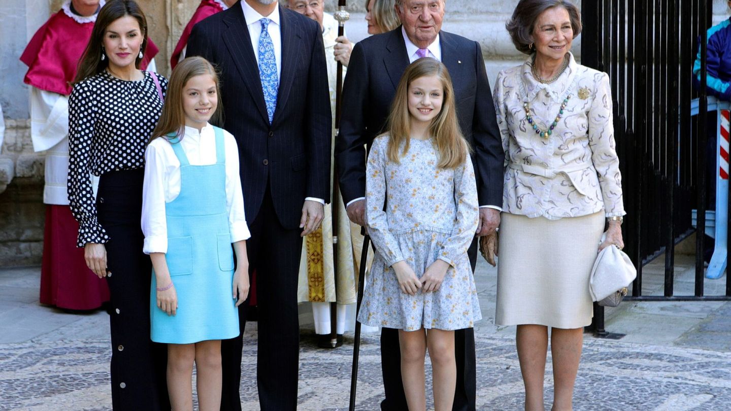 La Familia Real en la Misa de Pascua del año pasado. (EFE)