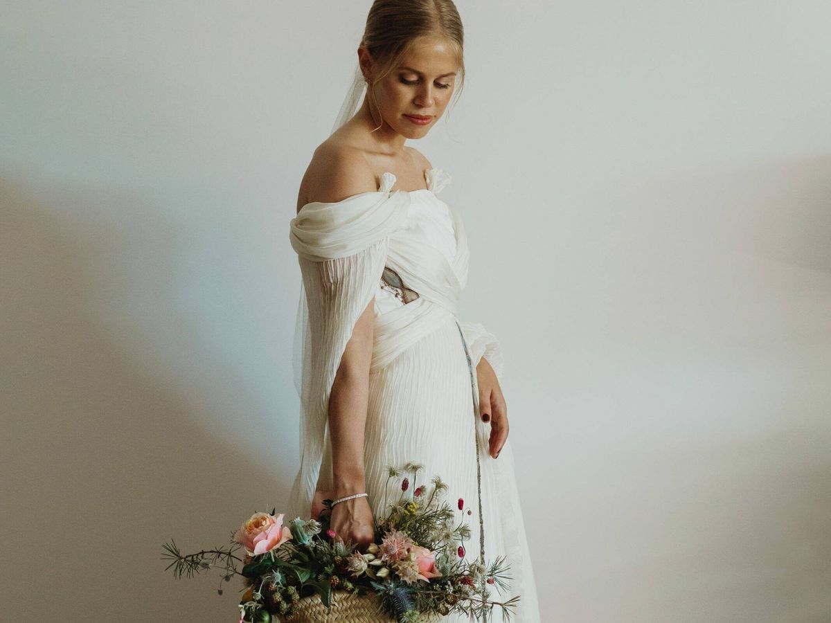 Foto: El vestido de novia de Ale creado por Sole Alonso. (Cupida Studio)