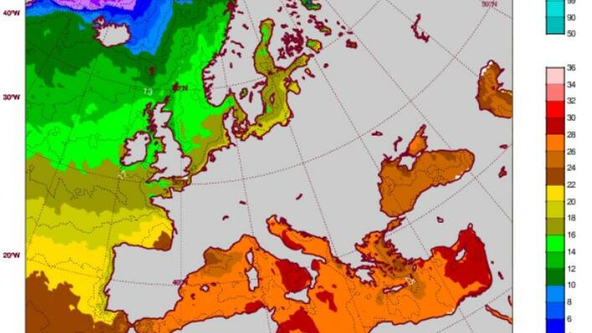 ¿Dónde están las playas con el agua más fría de España? El mapa que revela la diferencia de temperaturas