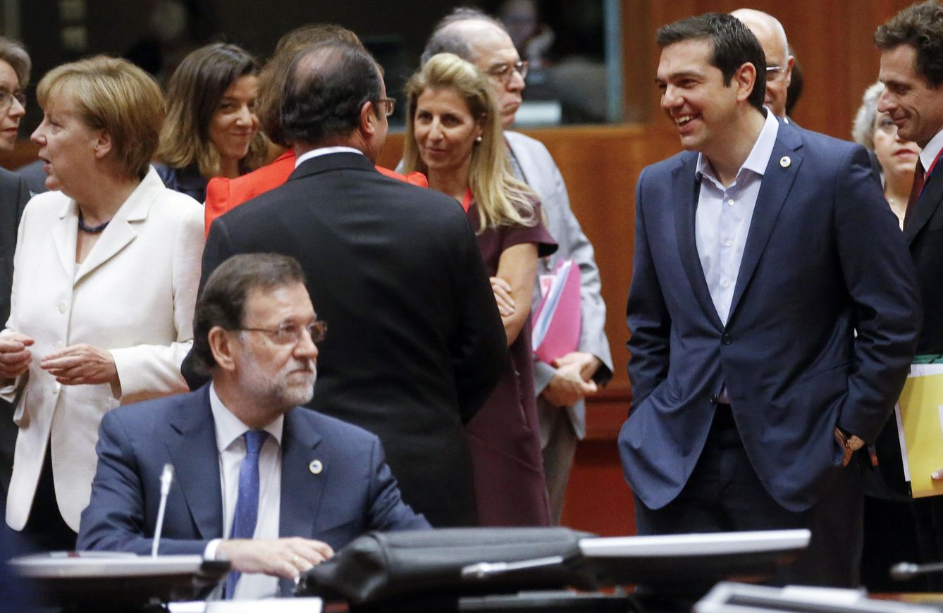 Reunión de líderes europeos. Sentado en la mesa, Mariano Rajoy, presidente del Gobierno español. (Reuters)